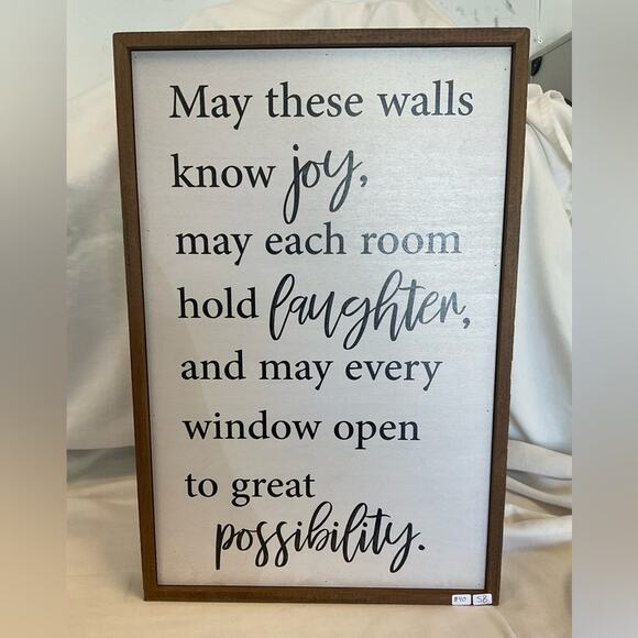 12x18 May These Walls Know Joy, May Each Room Hold Laughter -Farmhouse - Picture 2 of 3